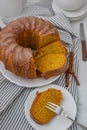 Sweet home made vanilla pound cake Royalty Free Stock Photo