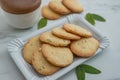 Sweet home made vanilla shortbread cookies Royalty Free Stock Photo