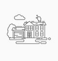 Sweet home. Vector icon. Royalty Free Stock Photo