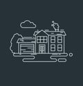 Sweet home. Vector icon. Royalty Free Stock Photo