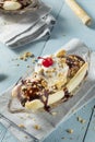 Sweet Homemade Banana Split Sundae Royalty Free Stock Photo