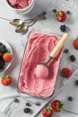 Sweet Homemade Berry Ice Cream