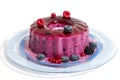 Sweet homemade blueberry pudding Royalty Free Stock Photo