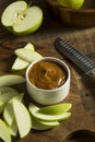 Sweet Homemade Caramel Dip with Sliced Apples