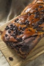 Sweet Homemade Chocolate Babka Bread Royalty Free Stock Photo