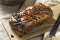 Sweet Homemade Chocolate Babka Bread Royalty Free Stock Photo