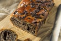 Sweet Homemade Chocolate Babka Bread Royalty Free Stock Photo