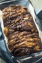 Sweet Homemade Chocolate Babka Bread Royalty Free Stock Photo