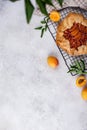 Sweet homemade galette pie with apricots Royalty Free Stock Photo