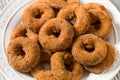 Sweet Homemade Mini Apple Cider Donuts Royalty Free Stock Photo