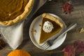 Sweet Homemade Orange Thanksgiving Pumpkin Pie Royalty Free Stock Photo