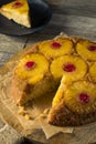 Sweet Homemade Pineapple Upside Down Cake Royalty Free Stock Photo