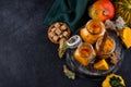 Sweet homemade pumpkin jam in jar Royalty Free Stock Photo