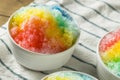 Sweet Homemade Shaved Rainbow Hawaiian Ice