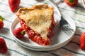 Sweet homemade Strawberry Rhubarb Pie Royalty Free Stock Photo