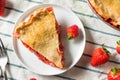 Sweet homemade Strawberry Rhubarb Pie Royalty Free Stock Photo