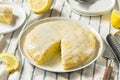 Sweet Homemade Yellow Lemon Lemoncello Cake