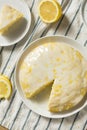 Sweet Homemade Yellow Lemon Lemoncello Cake