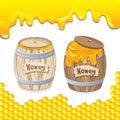 Sweet honey in barrel