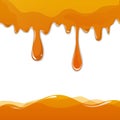 Sweet honey drips seamless vector