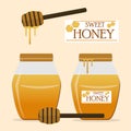 Sweet honey logo,stick honey