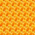 Sweet Honeycomb 3D tiles pattern. Seamless background Royalty Free Stock Photo