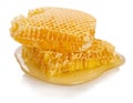 Sweet honeycombs with honey Royalty Free Stock Photo