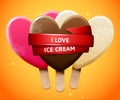 Sweet ice cream set Royalty Free Stock Photo