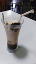 Sweet Iced Blend Milk Shake With Chocolate Biscuit