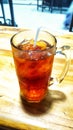 sweet iced tea, cheap and simple Royalty Free Stock Photo