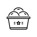 Black line icon for Sweet, sugary and delicious