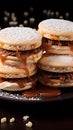 Sweet indulgence Alfajores cookies capture the concept of delectable delight flawlessly