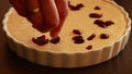 sweet indulgence: preparing pear dessert closeup