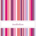 Sweet invitation card with vertical bars