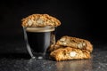 Sweet italian cantuccini cookies. Almonds biscuits