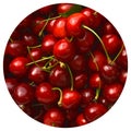 Sweet juicy natural and organic fresh cherry sour cherry, fruit background texture Royalty Free Stock Photo