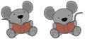 Sweet kawaii baby mouse cartoon reading set collection