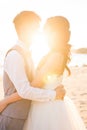 Sweet kiss romantic moment of couple Royalty Free Stock Photo