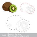 Sweet Kiwifruit. Vector numbers game.