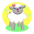 Sweet Lamb with a Flower