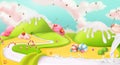 Sweet landscape background Royalty Free Stock Photo