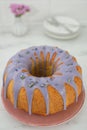 Sweet lavender lemon sponge cake