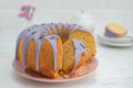 Sweet lavender lemon sponge cake