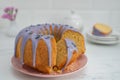 Sweet lavender lemon sponge cake