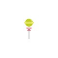 Sweet lemon Lollipop vector icon. Chupa Chups on white background