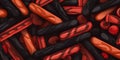 Sweet Licorice Candy Horizontal Background Illustration.