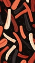 Sweet Licorice Candy Vertical Background Illustration.