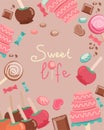 Sweet Life Text Surrounded by Sweets Graphics