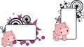 Sweet little baby pig cartoon copyspace