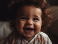 An adorable baby laughing and smiling created with Generative AI